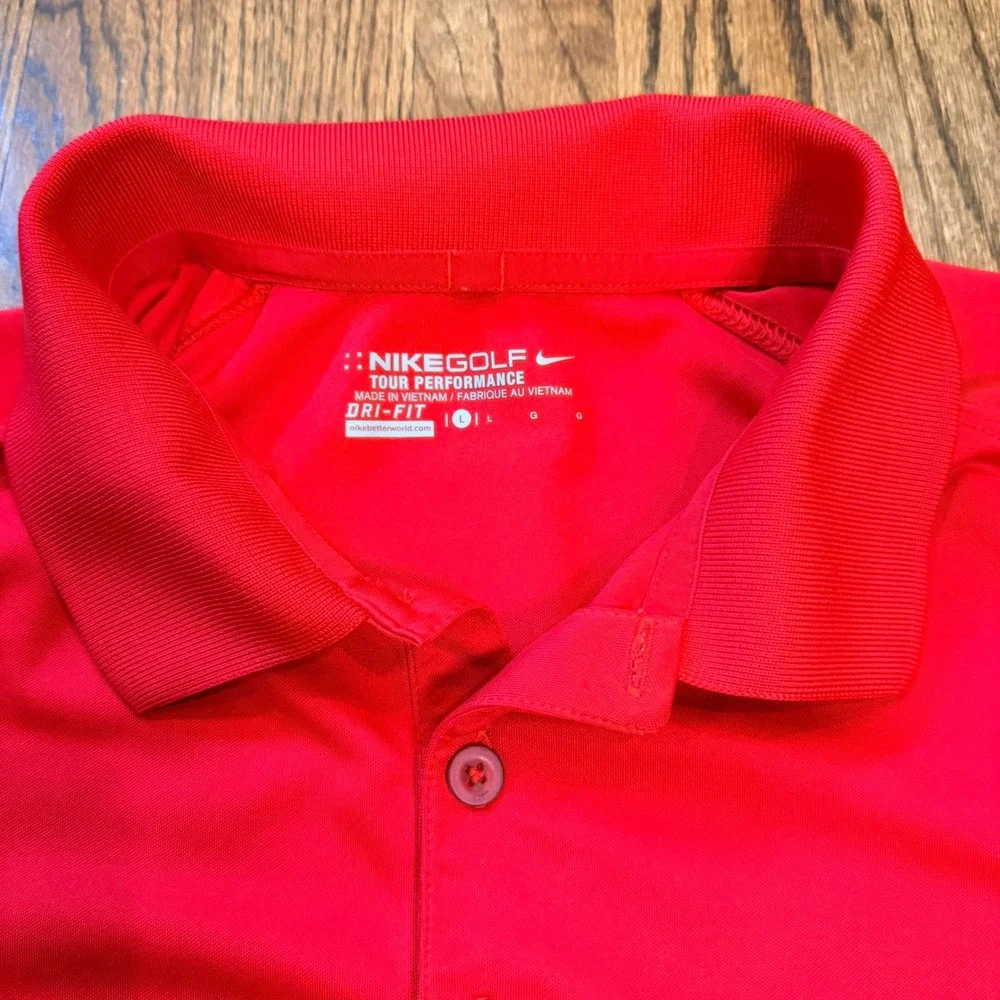 Nike‎ Golf Tour Performance Dri-FIT Polo Shirt Mens Large Red